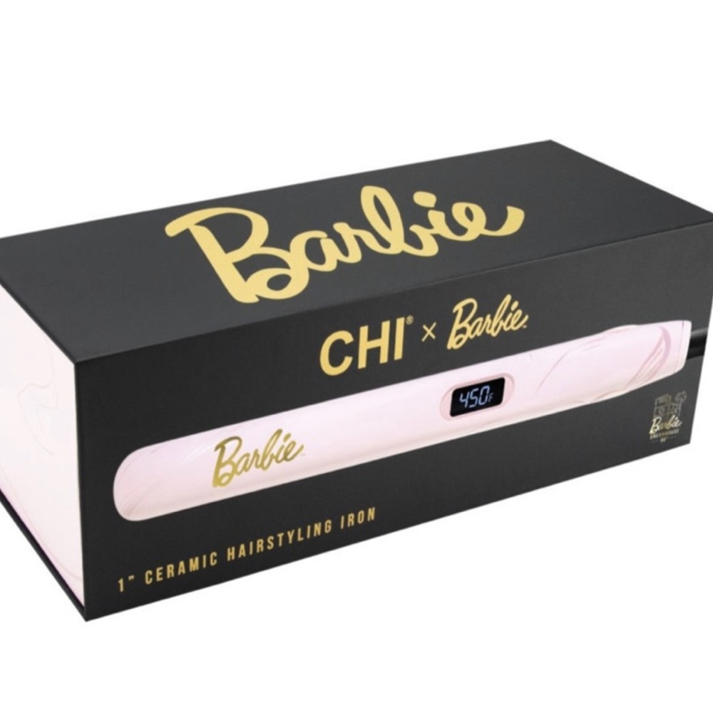 CHI x Barbie Pink 1” ceramic new in box limited flat iron straightening iron
